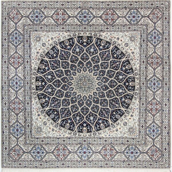 Kézi csomózású szőnyeg Nain 6La selyem keleti szőnyeggel 207 x 205 cm Perzsa szőnyeg klasszikus antik Bécs Ausztria vásárlás online