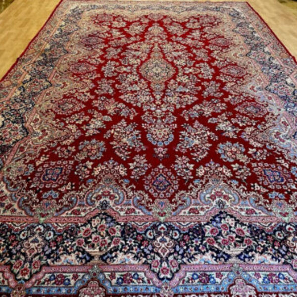Antique Kirman Rawar Persian carpet 445/290 hand-knotted top condition classic antique Vienna Austria buy online