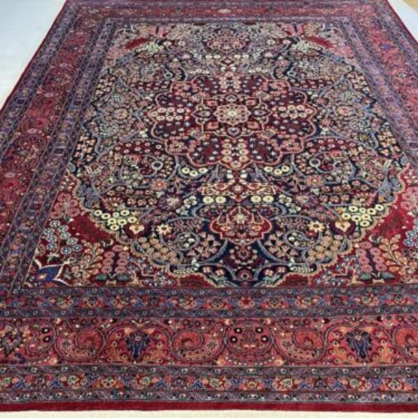 Persian carpet Birjand Antik in top condition Extra Fine 420x320 with signature Colorful Classic antique Vienna Austria Buy online