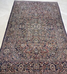 Antike Perser Teppich Kashan Rost Braun Top Qualität 205x135 Handgeknüpft 206788