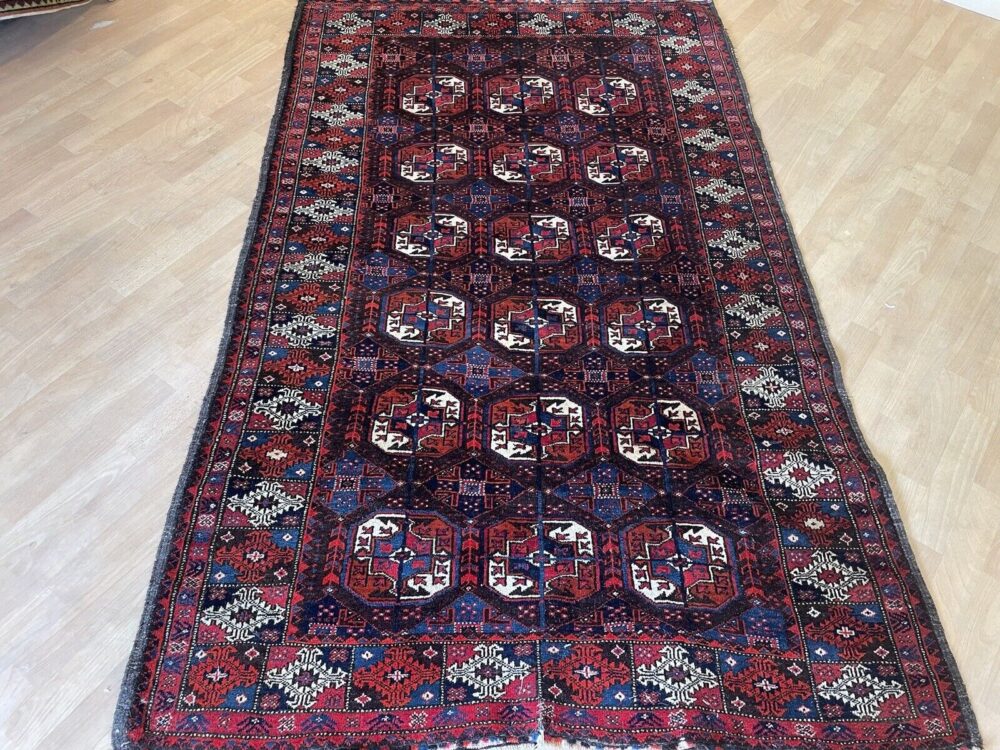 ANTIQUE RUSSIAN BOCHARA 100 YEARS OLD TOP CONDITION HAND KNOTTED 200X130 206799 PERSIAN RUG ORIENTAL RUG