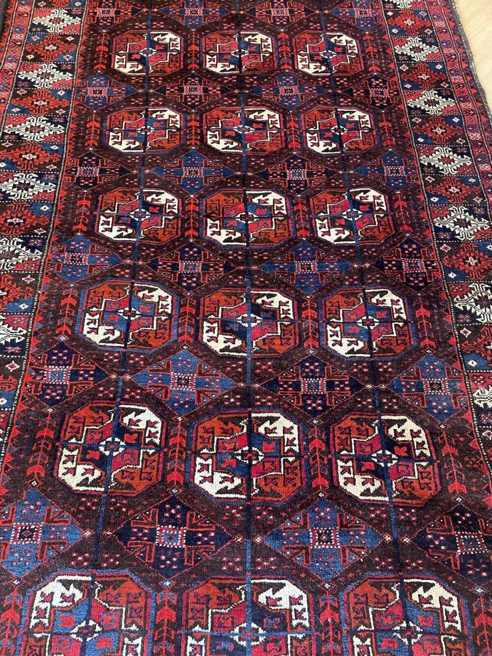ANTIQUE RUSSIAN BOCHARA 100 YEARS OLD TOP CONDITION HAND KNOTTED 200X130 206799 PERSIAN RUG ORIENTAL RUG