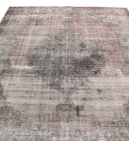 Teppichbazar Design Vintage-Teppich Beige Sand in 400x310 handgeknüpft