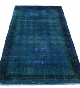 Teppichbazar Design Vintage-Teppich Blau in 210x130