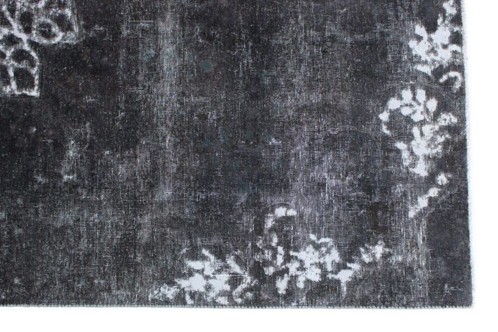 CARPET BAZAR DESIGN VINTAGE CARPET GRAY BLACK IN 270X170 HANDKNOT PERSIAN CARPET ORIENTAL CARPET