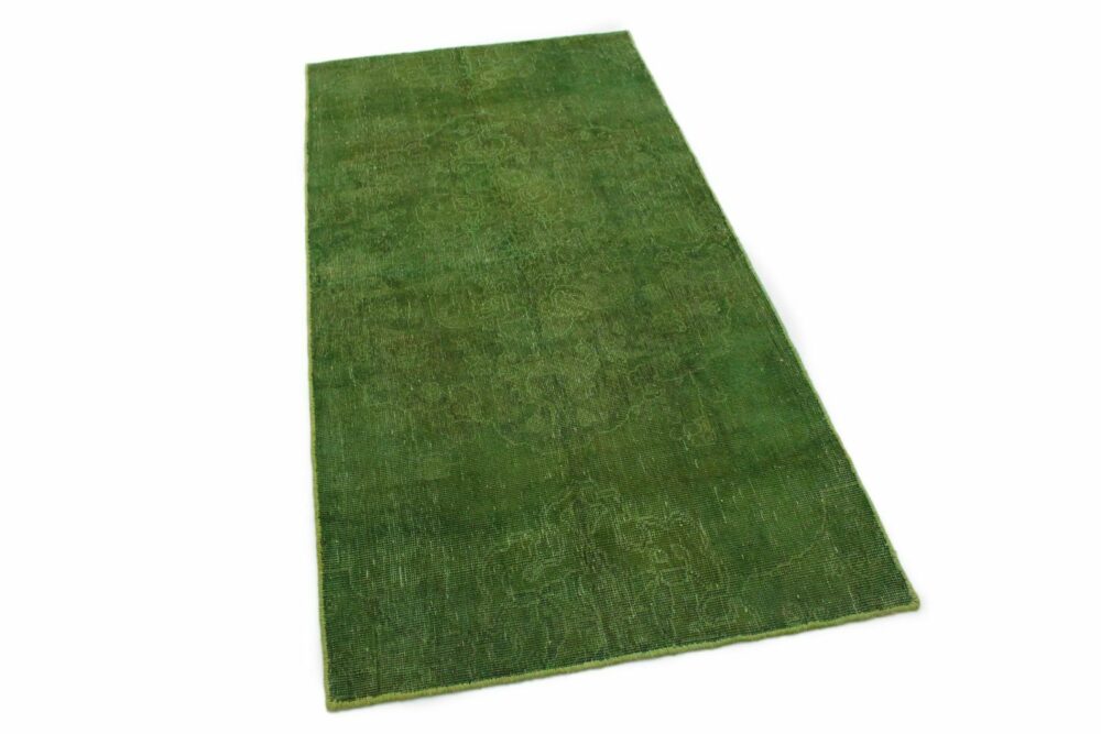 CARPET BAZAR DESIGN VINTAGE CARPET GREEN IN 210X110 PERSIAN CARPET ORIENTAL CARPET