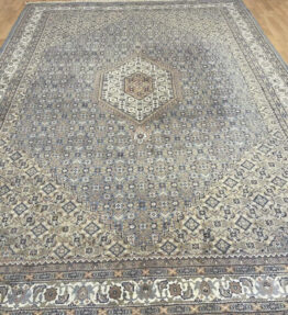 Decorative Bijar turquoise color oriental carpet hand-knotted 350x246 top quality
