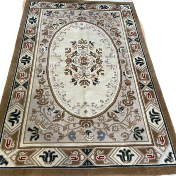 东方地毯装饰中国北京米色优质手工编织地毯 181x122 手工编织中国经典中国维也纳奥地利在线购买