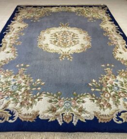 OrientteppichDekorativer Teppich Vietnam Pastell Blau Handgeknüpft 350x250 Kl 206719Handgeknüpft China