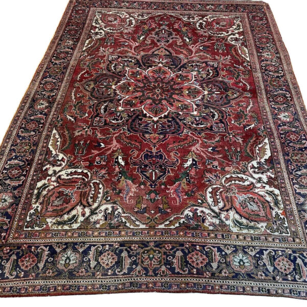 Dekoratyvinis ir antikvarinis Heriz persiškas kilimas rankomis rištas 340 x 240 persiškas kilimas Klasikinis senovinis Viena Austrija Pirkti internetu