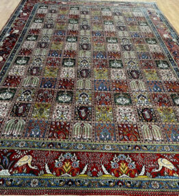Эксклюзивный узор грязевого поля с тонким шелковым персидским ковром ручной работы 350x250см
