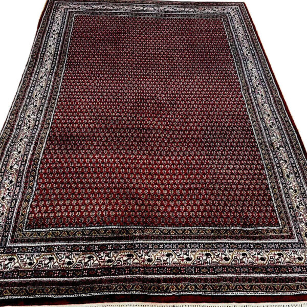 Ориенталски килим Много фин Sarough Mir Красив червен цвят Ръчно възли 300x200m Класически Индия Виена Австрия Купете онлайн