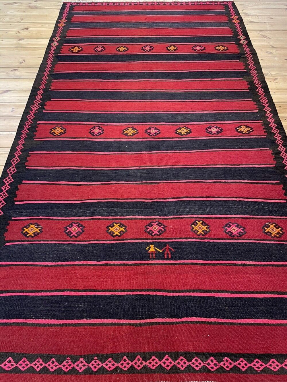 HAND KNOTTED KILIM SUPER QUALITY RED FROM PERSIA 295X160CM221014 PERSIAN RUG ORIENTAL RUG