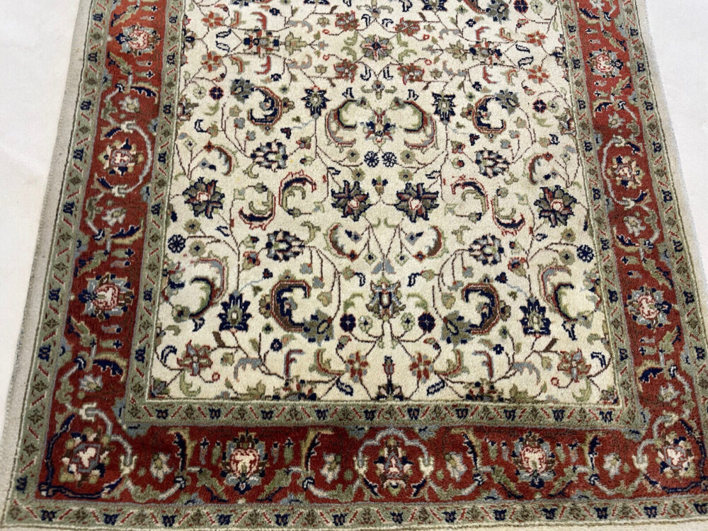 CASHMERE RUG HANDKNOT PATTERNED THROUGHOUT BEIGE 180/120 PERSIAN RUG ORIENTAL RUG