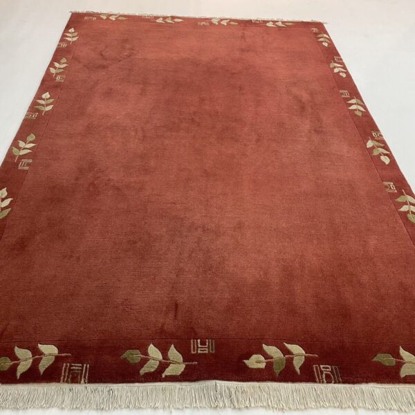 Orientalsk tæppe Originalt Nepal med Super Blødt Uld Håndknyttet Lys Rød Orange 295/202 Klassisk Nepal Wien Østrig Køb online
