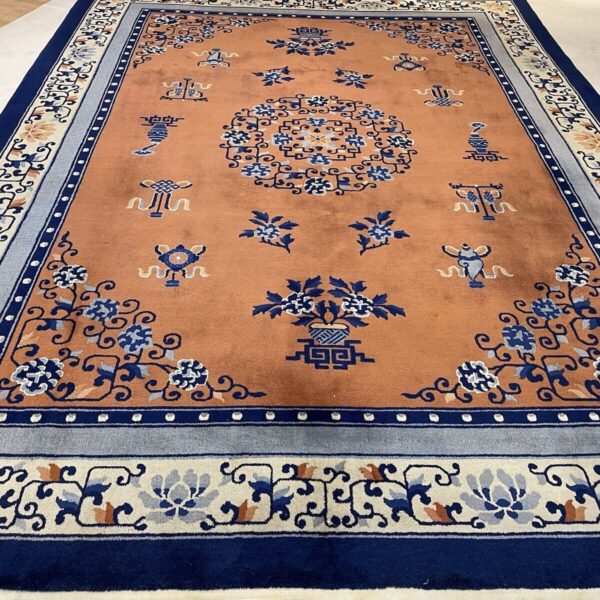 Orientální koberec originál Peking rezavě hnědý starožitný super kvalita ručně vázaný 366X274 ručně vázaný Čína klasický starožitný Vídeň Rakousko koupit online