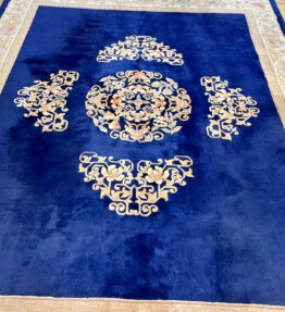 OrientteppichOriginal Peking Royal Blau Reine Schurwolle Handgeknüpft 300x250kl 206520Handgeknüpft China