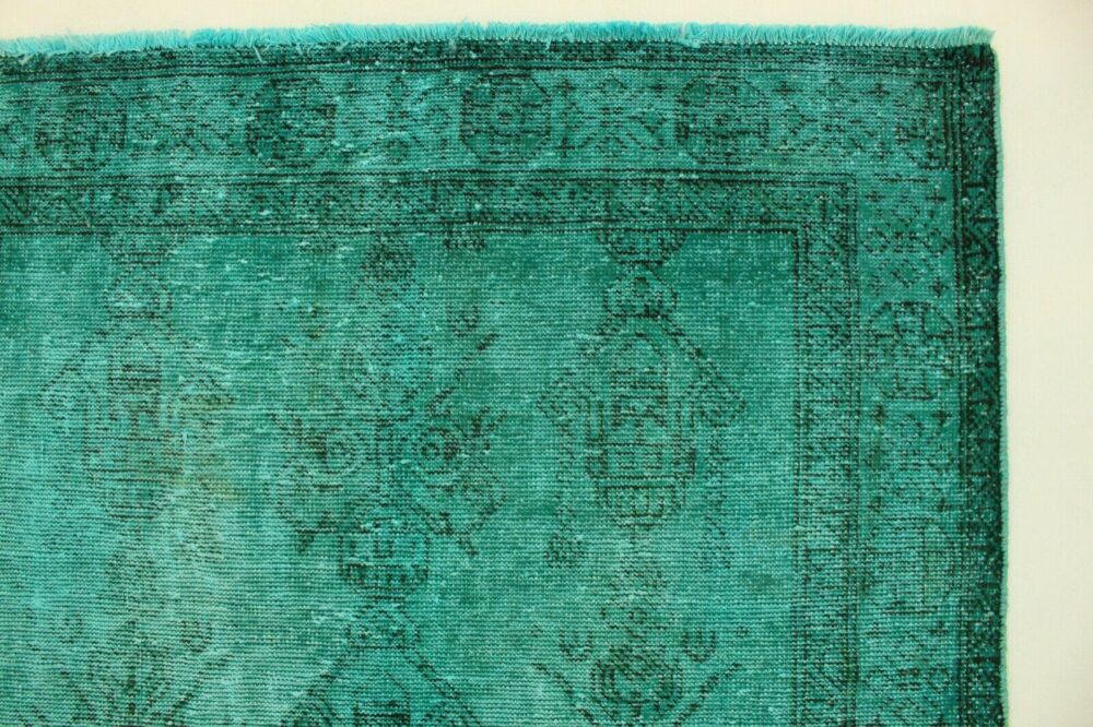 سجادة فارسية أصلية معقودة يدويًا باللون الأخضر / التركواز 199X120 KL 213160 سجادة فارسية بساط شرقي