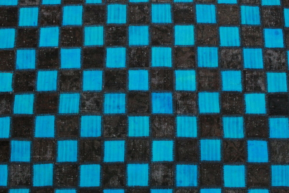 سجادة باتشورك باللون الأزرق والأسود مقاس 250 × 160 سم سجادة فارسية
