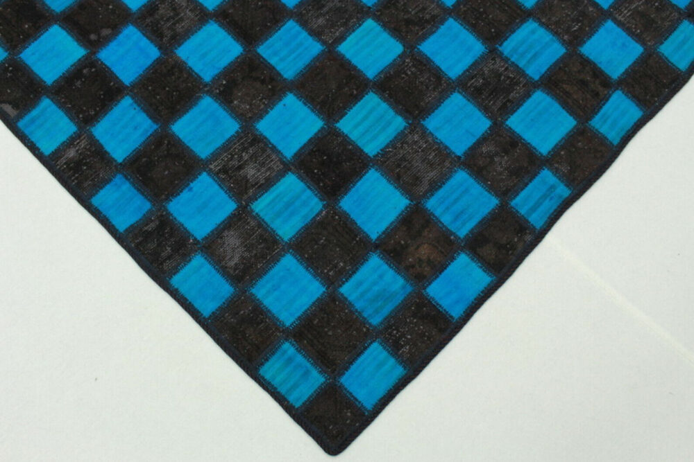 سجادة باتشورك باللون الأزرق والأسود مقاس 250 × 160 سم سجادة فارسية
