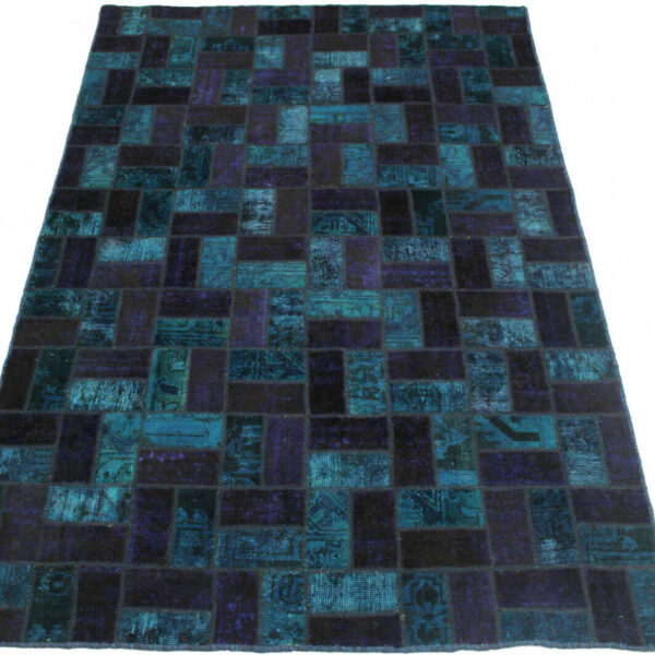 Patchwork Teppich Lila Blau in 250x160cm Modern Patchwork Wien Österreich Online Kaufen