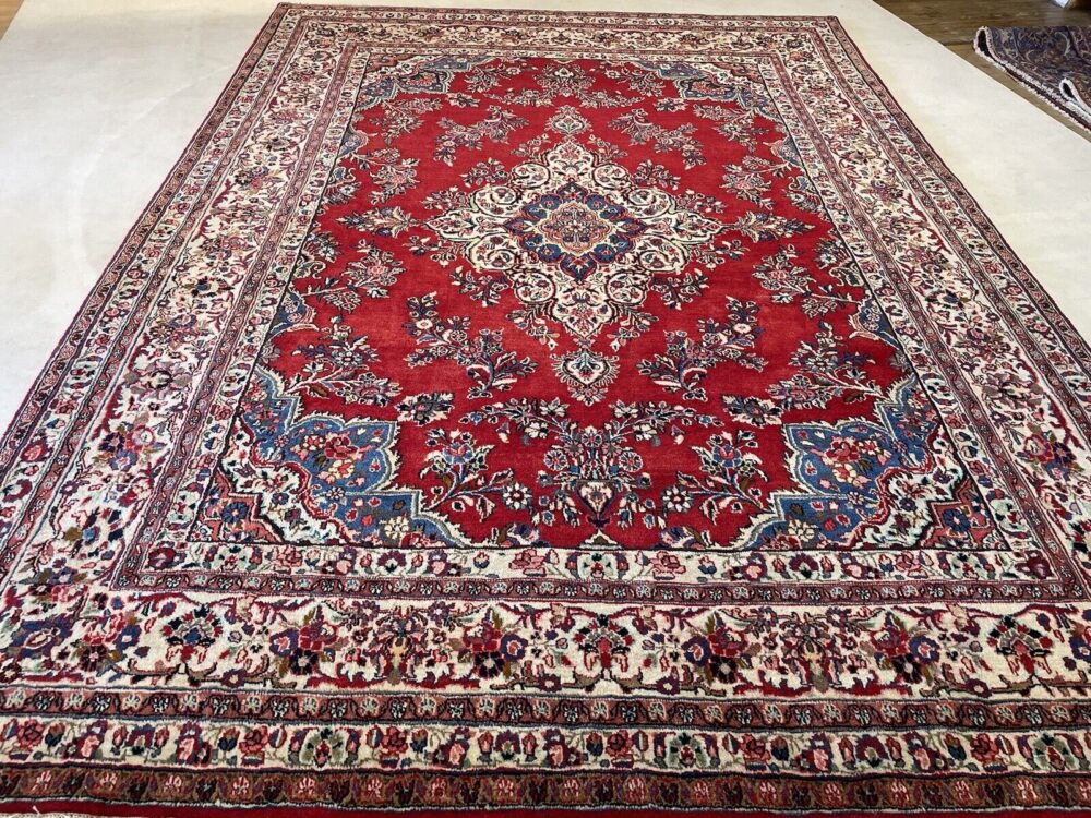 PERSERTEPPICH EKBATAN ORIGINAL HANDGEKNÜPFT TOP QUALITÄT 370X270 ROT 233513 PERSERTEPPICH ORIENTTEPPICH