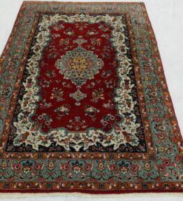 Perserteppich Ghom Kork klassisch sehr fein carpet 217x137 handgeknüpft KL1207