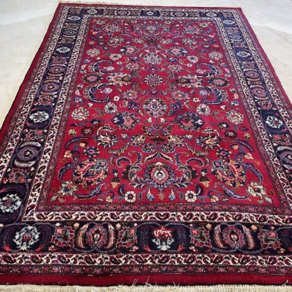 Persiškas kilimas Aukščiausios kokybės Signed Mashad Rankomis Surištas Gražus Raudonas 300x200 Klasikinis Mashad Vienna Austria Pirkti internetu