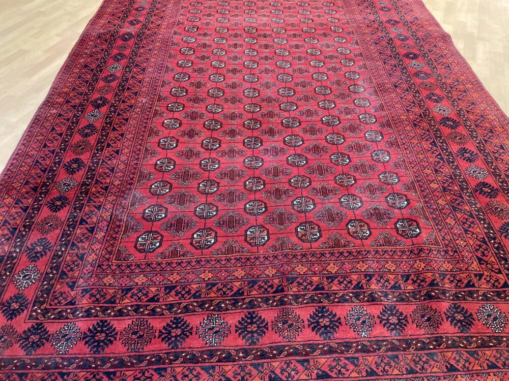 BEAUTIFUL AFGHAN MAURI RED HAND KNOTTED NEW 293X204 BEST QUALITY AZ284 PERSIAN RUG ORIENTAL RUG