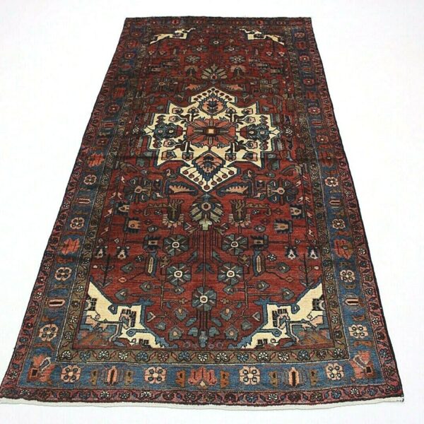 Magnifique tapis persan classique Hamadan rouge rouille 280x130 noué main Acheter tapis Hamadan classiques Vienne Autriche en ligne