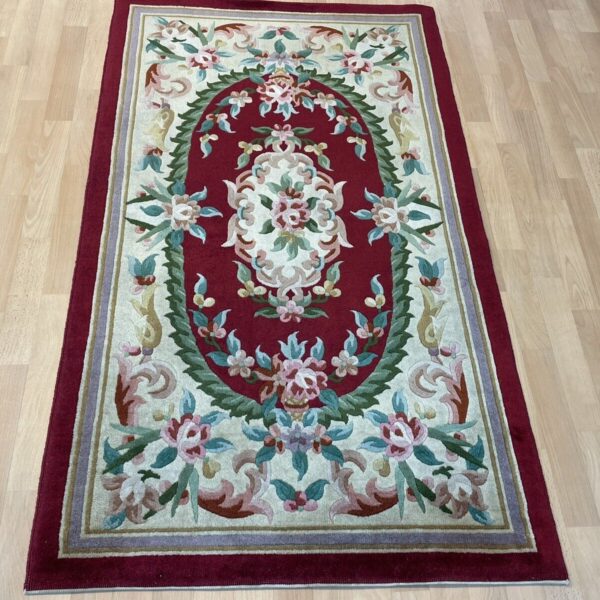 Oriental Carpet Semi Antique Beijing Abusson Red Hand-knotted 150x90cm Hand-knotted China Classic Antique Vienna Austria Buy Online