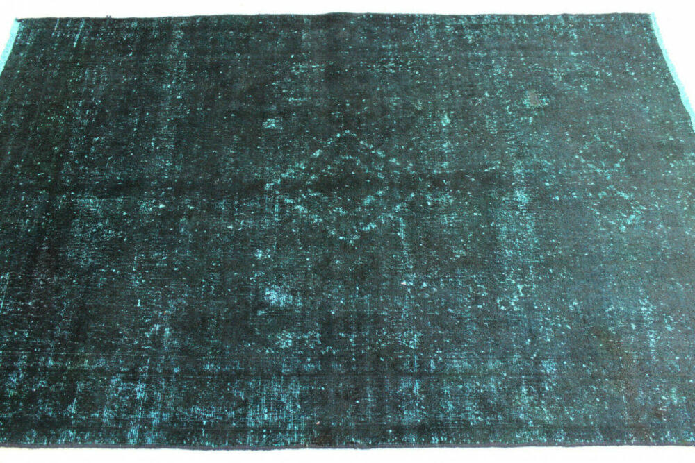 VINTAGE TEPPICH BLAU TÜRKIS IN 200X120CM PERSERTEPPICH ORIENTTEPPICH