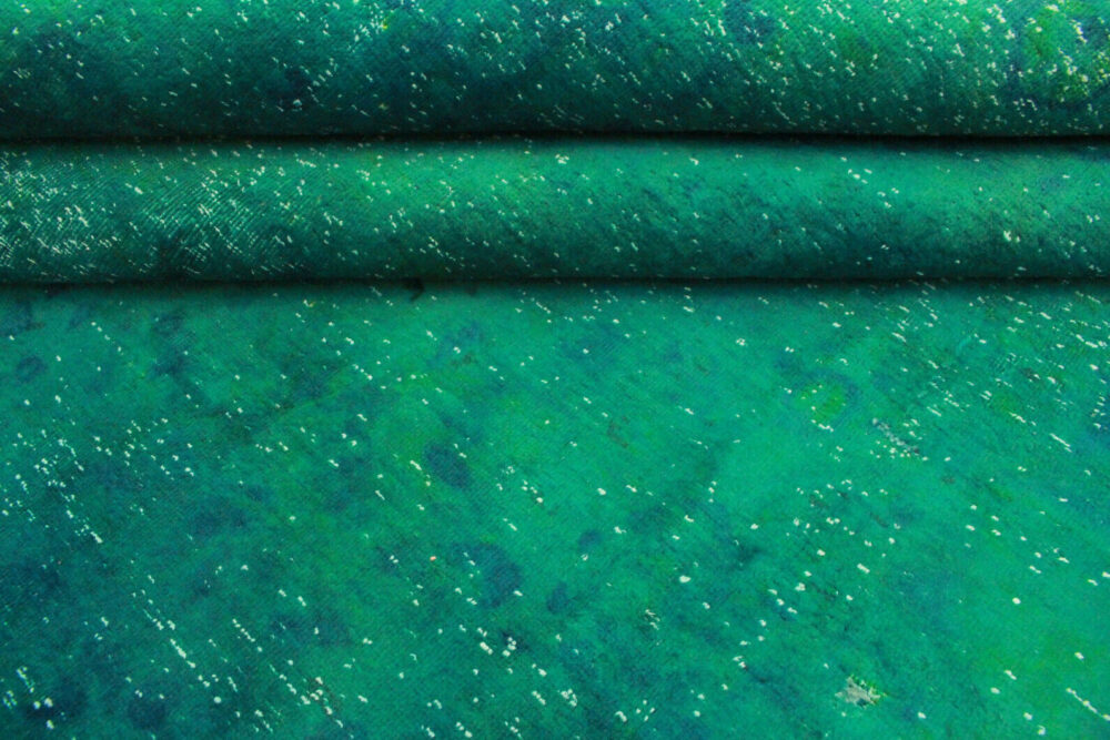 سجادة عتيقة خضراء في سجادة فارسية 400 × 270 سجاد شرقي