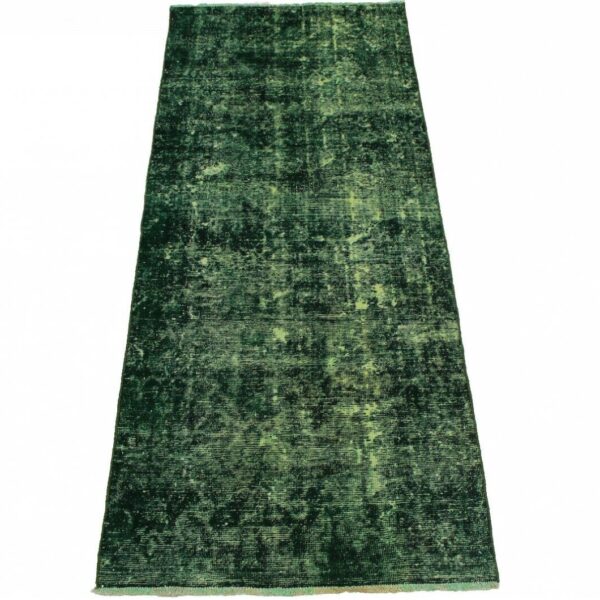 Vintage tapijtloper groen in 260x100cm modern antiek Wenen Oostenrijk online kopen