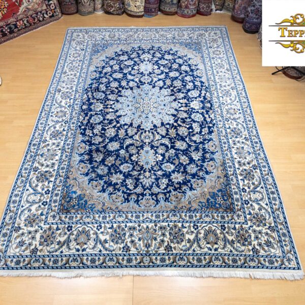 (#297) cca 290x210cm Ručne viazaný koberec Nain Perzský koberec s hodvábom 9la