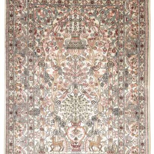 Ориенталски килим Qom 78 x 117 cm Ръчно вързан Китай Класически Китай Виена Австрия Купете онлайн