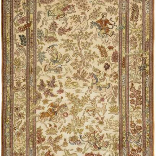 Ориенталски килим Qom 97 x 154 cm Ръчно вързан Китай Класически Китай Виена Австрия Купете онлайн