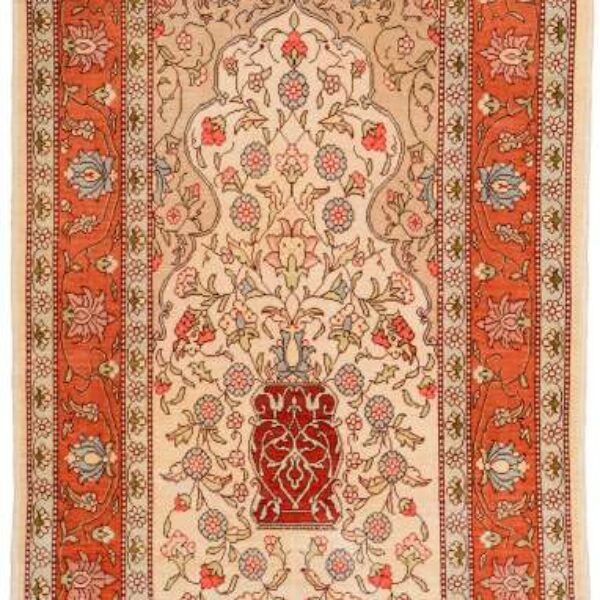 Orientálny koberec Hereke veľmi jemný 58 x 97 cm Klasický starožitný Viedeň Rakúsko Kúpiť online