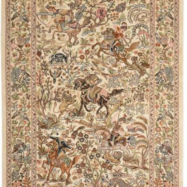Orientalisk matta Isfahan 106 x 158 cm Klassisk blommig Wien Österrike Köp online