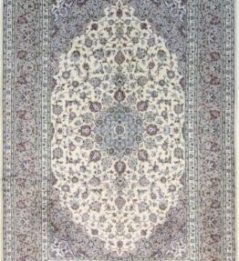 Kashan Handgeknüpfter Perserteppich 305 x 205 cm-Fine,Orient,Carpet,rug,beige