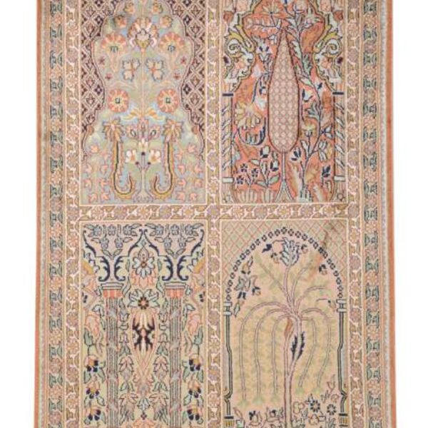 Orientálny koberec Kašmír hodváb 63 x 97 cm Klasické ručne viazané koberce Viedeň Rakúsko Kúpiť online