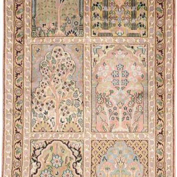 Orientalsk tæppe Kashmir silke 80 x 161 cm Klassiske håndknyttede tæpper Wien Østrig Køb online