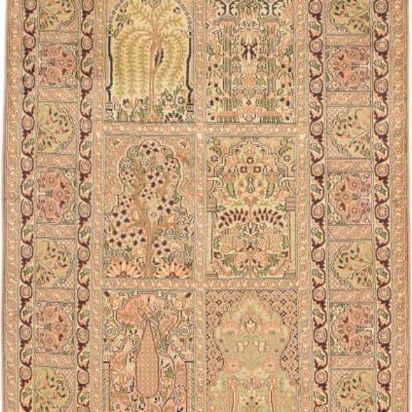 Austrumu paklājs Kašmiras zīds 96 x 158 cm Klasiski ar rokām mezgloti paklāji Vīne Austrija Pērciet tiešsaistē