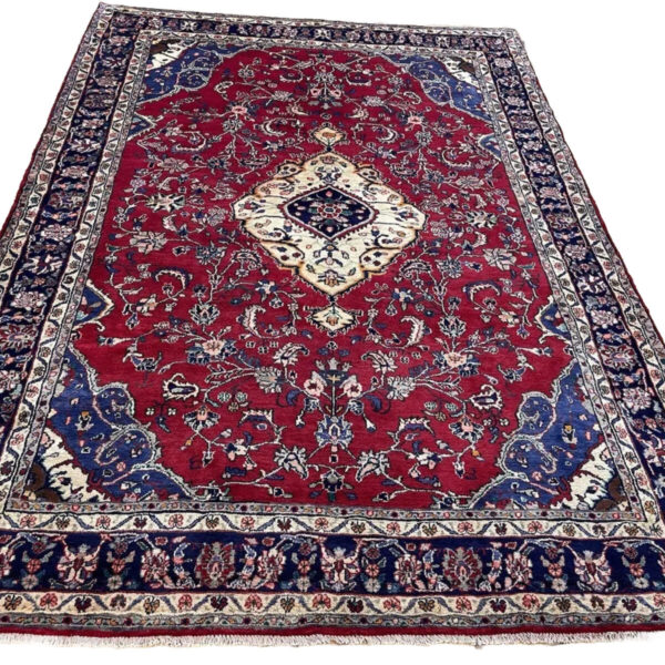 Magazijnverkoop Perzisch tapijt Hamadan klassiek 283x191 Handgeknoopt Met certificaat