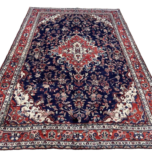 Magazijnverkoop Perzisch tapijt Hamadan klassiek 283x191 Handgeknoopt Met certificaat