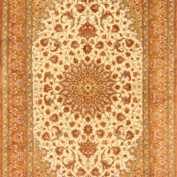 (#H192782) Covor oriental, covor persan fin real, înnodat manual, mătase (122 x 79) cm