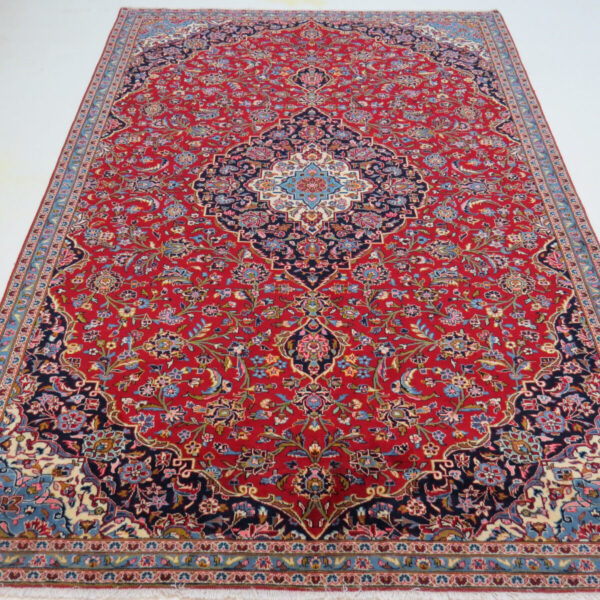 #F92433 Origineel handgeknoopt Perzisch tapijt 329x215 Oosters tapijt Kashan topconditie