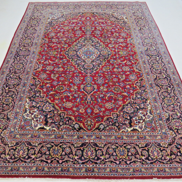 #F92479 Оригинален ръчно плетен персийски килим см 340x255 Ориенталски килим Kashan TOP