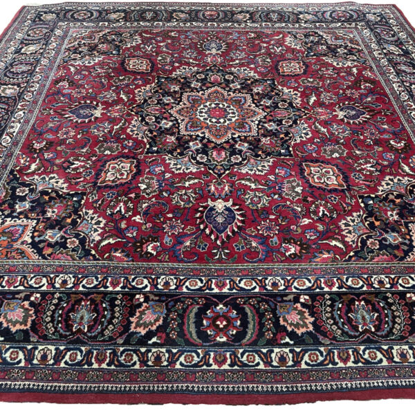 Perzisch tapijt Mashad Gesigneerd 1A Handgeknoopt Vierkant 300/300 m, Certificaten