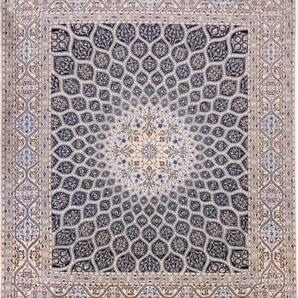 #Y81122 Ar rokām mezglots Nain 6La paklājs ar zīdu Austrumu paklājs 304 x 254 cm Klasisks persiešu paklājs #Y81122 Vīne Austrija Pērciet tiešsaistē